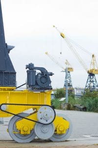 Cranes on Dry dock - crane wheels